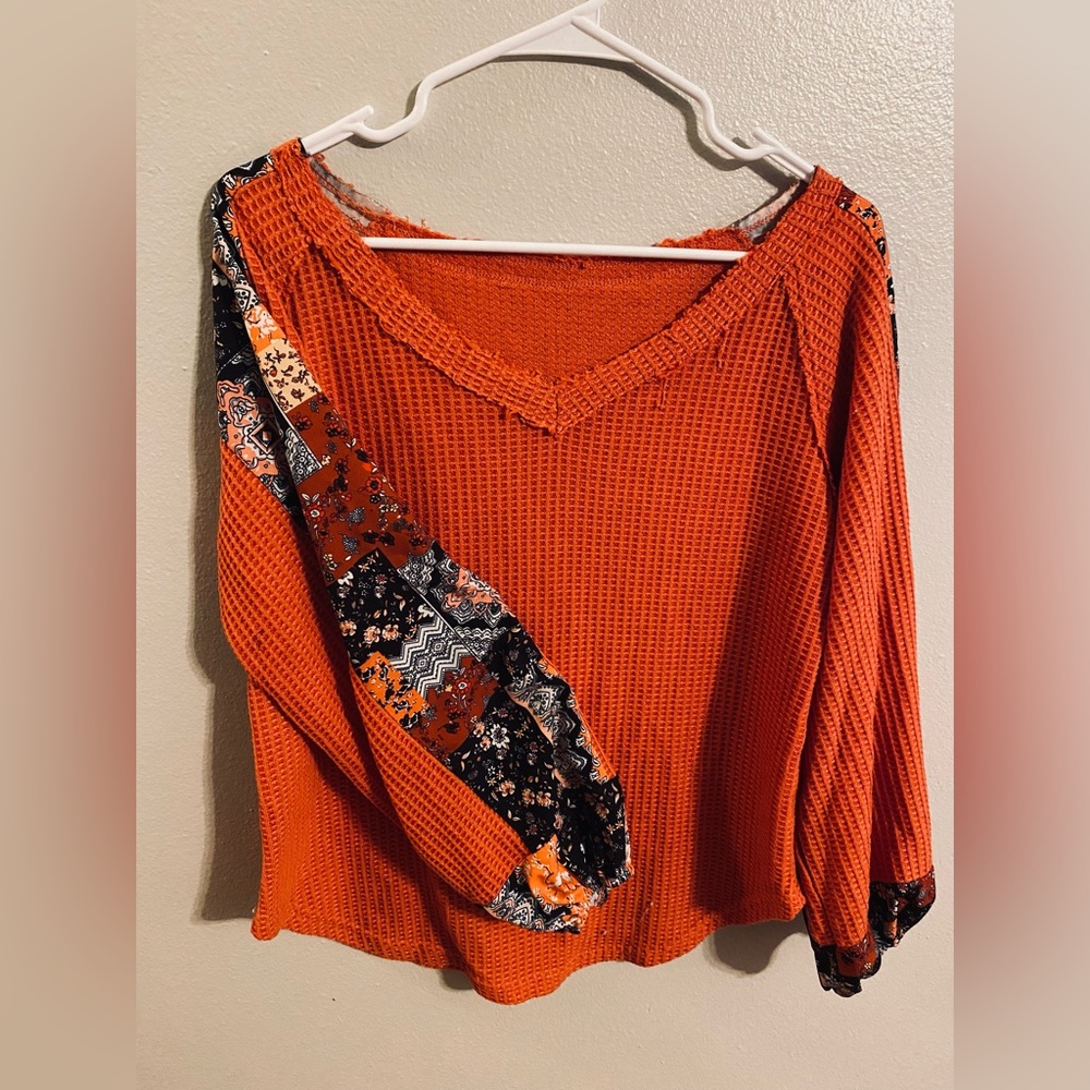 Burnt Orange long sleeve shirt